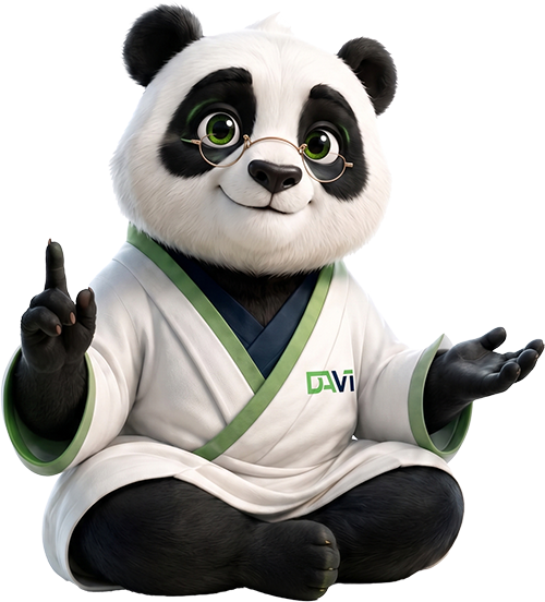 DAVi Panda-Maskottchen